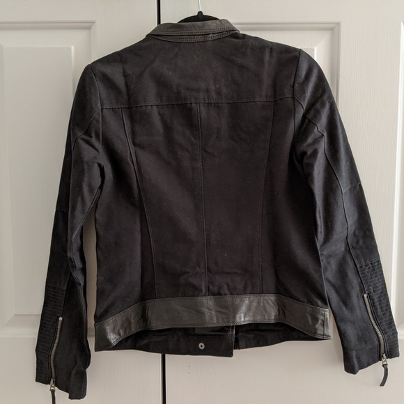NWOT Lucky Brand Moto Jacket (Leather + Cotton) - Picture 2 of 5